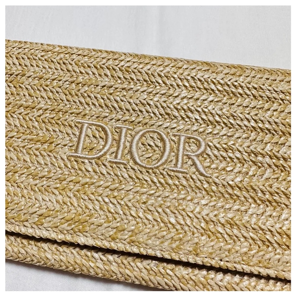 Christian Dior Novelty Clutch Pouch 2023 Summer Rattan Beige Limited Edition - Picture 4 of 7